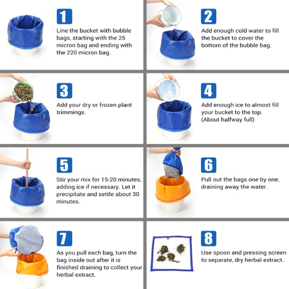 Bubble Ice Bag Filtration Bags Accessories Compact Easy Installation Exquisite Lightweight High Quality Long Lasting