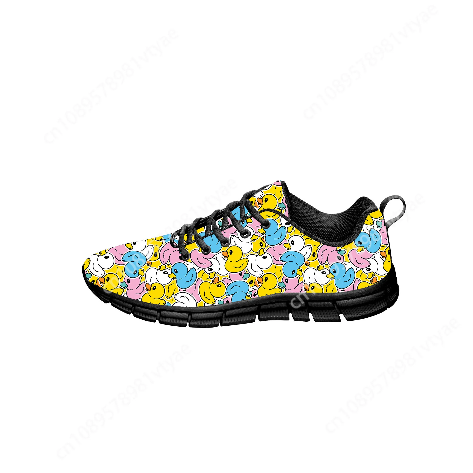 

Cartoon Duck Black Sports Shoes Mens Womens Teenager Kids Children Sneakers Custom High Quality Couple Fashion Casual Shoe