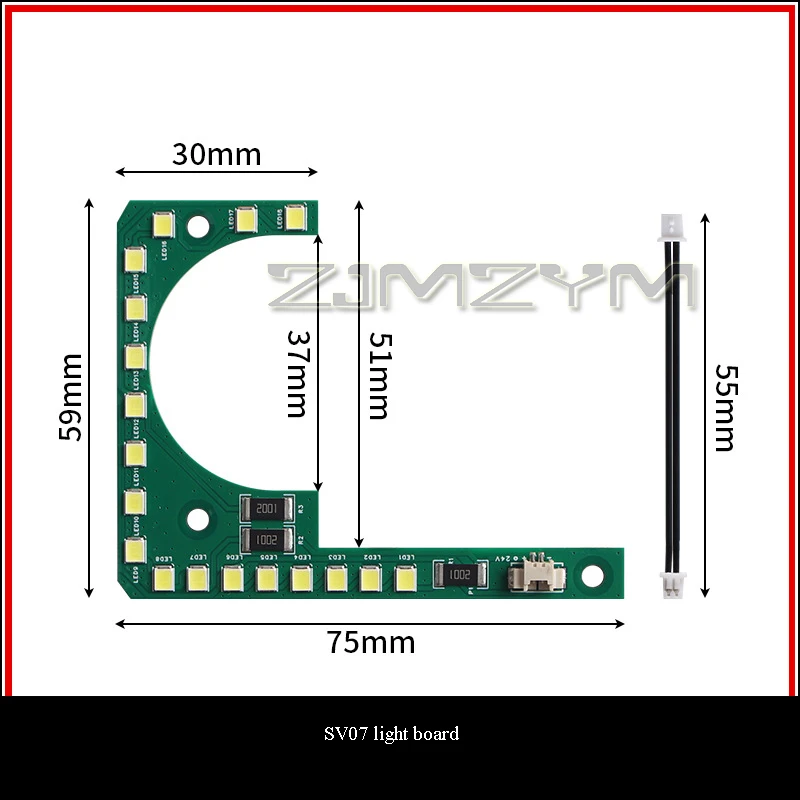 LED Light Board SV07 Extruder Transfer Adapters Plate Board 3D Printer Parts High Brightness Lighting Easy To Install