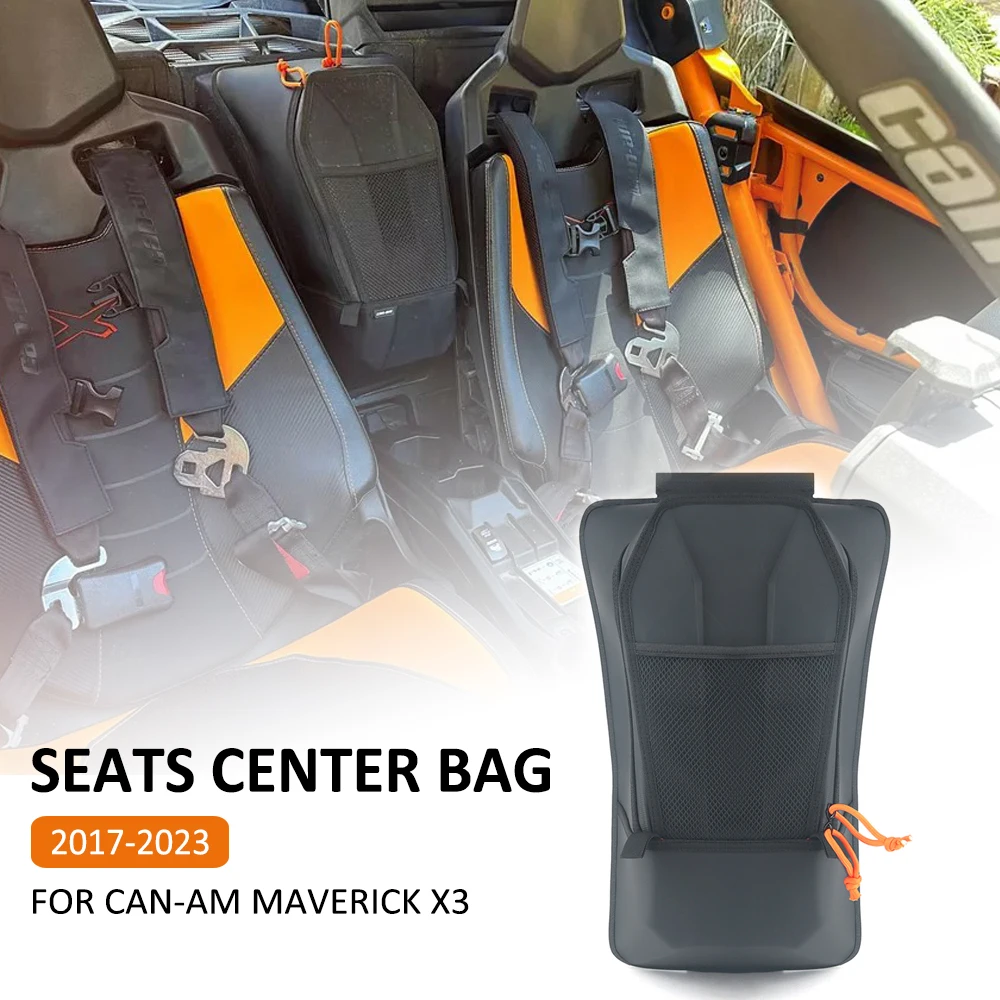 For Can-Am Maverick X3 XRS XDS Turbo R Max 2017-2023 Seat Center Shoulder Console Storage Cargo Bag Box Between Seat Storage Bag