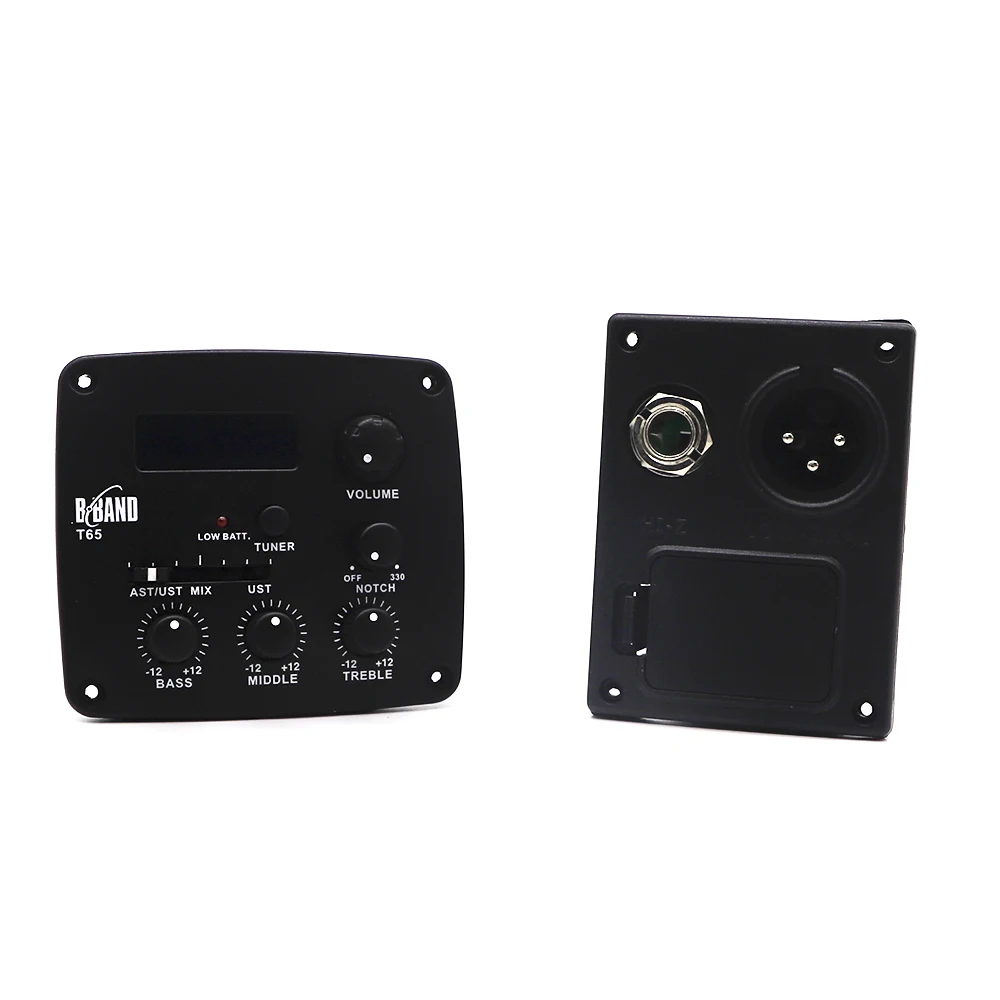 

Original B BAND T65X Preamp Dual UST AST Pickup for Acoustic Guitar XOM 3-band EQ with Tuner Feedback Notch Phase Control