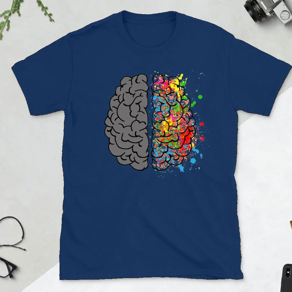 Funny Part of The Brain Color Chart High Quality T-shirt Neurology Print Harajuku Unisex Summer Short Sleeve Gift Tshirt Tops