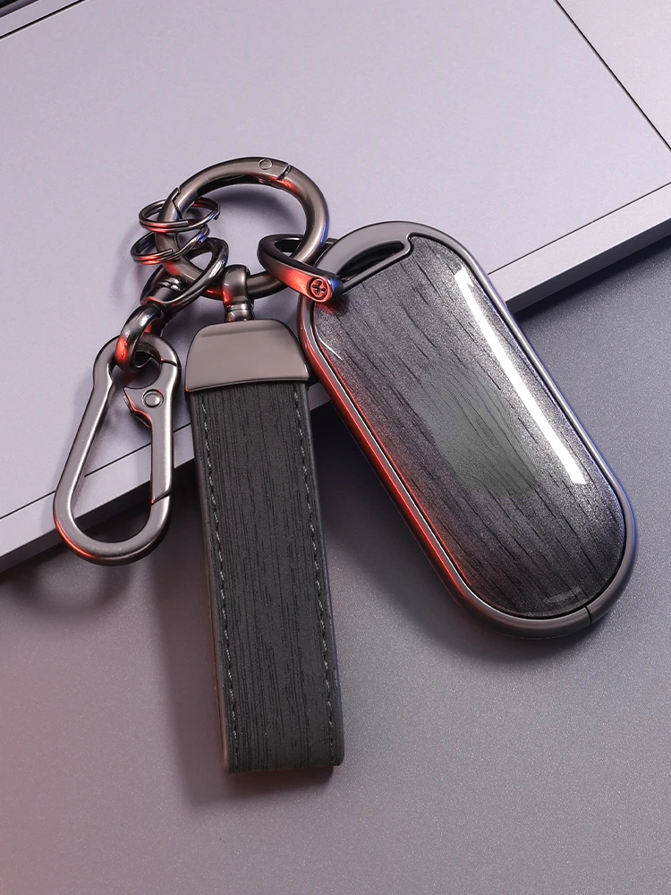 Suitable For AITO M5 2022 2023 M7 2022  Zinc Metal + Leather Car Remote Key Case Cover Multiple Styles and Colors Available