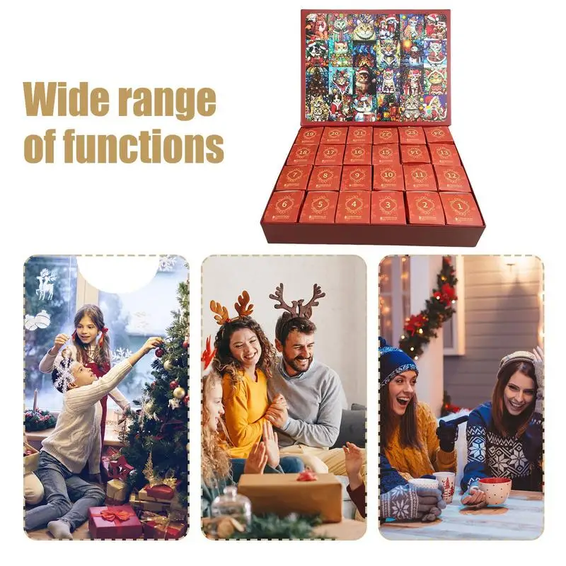 Christmas Cats Jigsaw Puzzles Cat Countdown Christmas Puzzle Christmas Countdown Calendar Jigsaw Puzzle For Kids