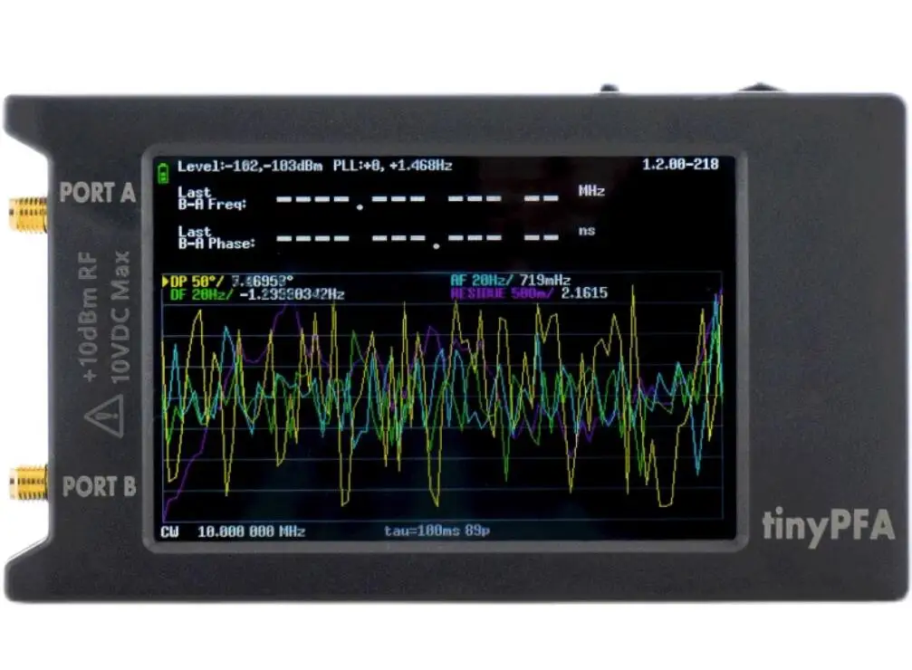 

TinyPFA Phase Frequency Analyzer 1M -300 MHz +4inch Touch LCD + Battery and Box Support TimeLab