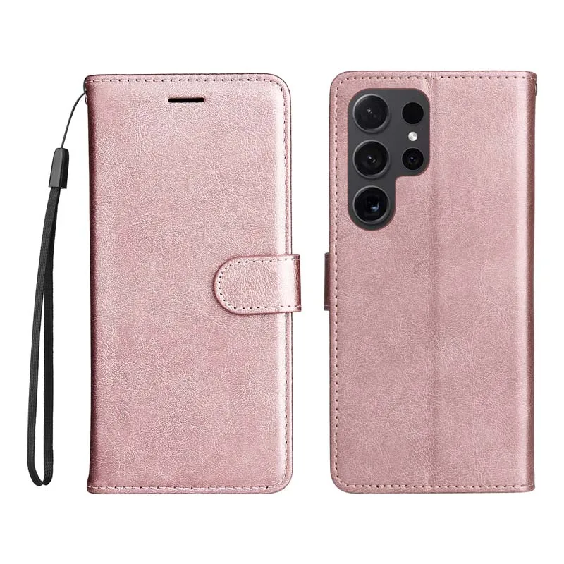 Leather Case For Samsung S24 FE Galaxy S 24 Plus Ultra M35 A06 A12 A16 A22 A32 A42 A52S A52 A72 4G 5G Flip Book Cover Phone Case