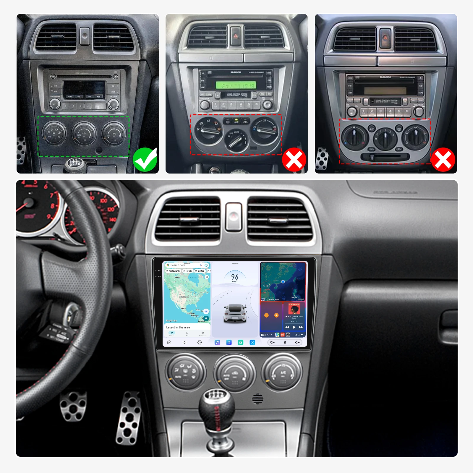 JOYING 9.5 Inch Android Car Radio for Subaru Impreza WRX STI 2002-2007 12GB RAM 256GB 2K QLED Wireless CarPlay Android Auto