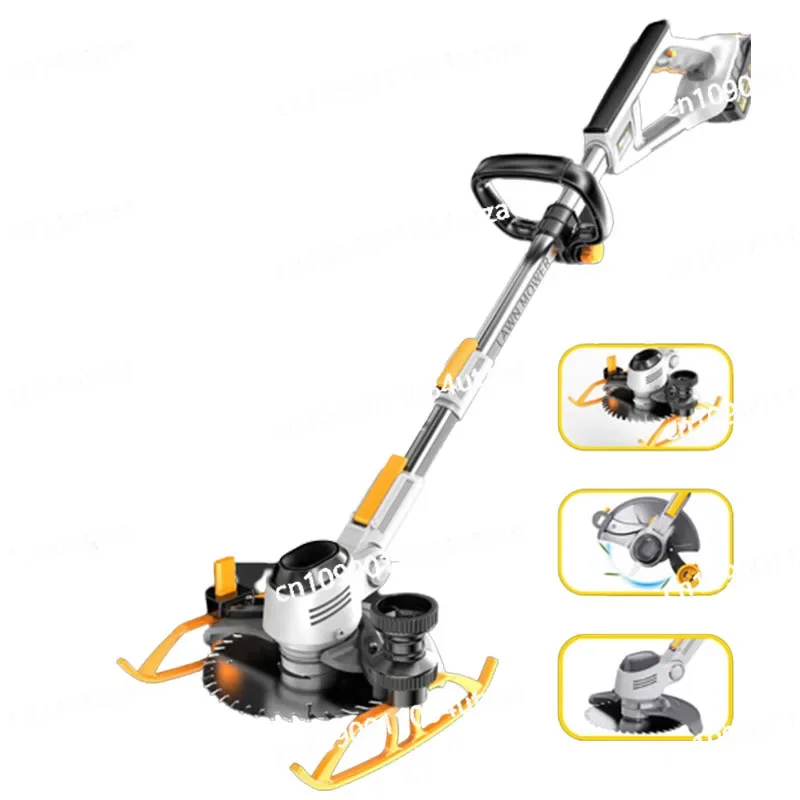 Household Grass Trimmer 21V Cordless Electric Lawn Mower Handheld Garden Power Pruning Set