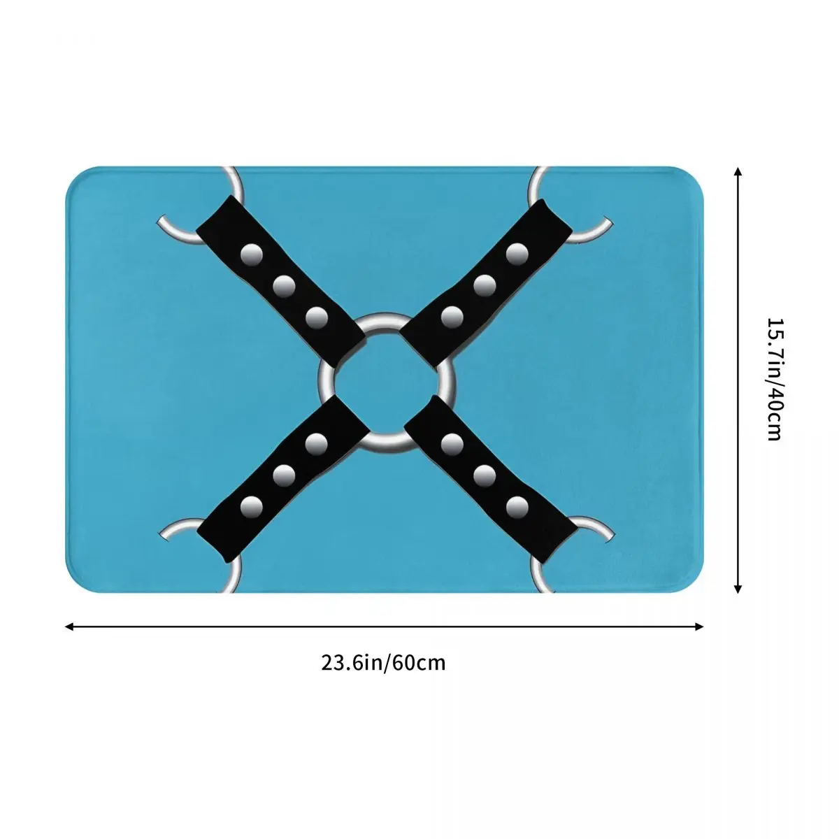 Harness Leather Steel Pop Art BDSM Non-slip Doormat Carpet Bath Bedroom Mat Outdoor Flannel Pattern