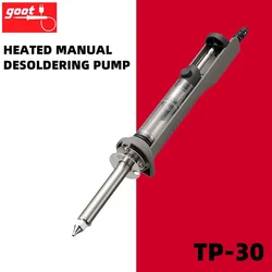 GOOT Heating Melt Tin Manual Soldering Desoldering Dual Purpose Desoldering Soldering Iron Pipe Integrated Heater TP-30