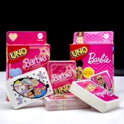 UNO Barbie Characters Matching Card Game Family Party Fun Entertainment Board Poker Toy Xmas Gift Social Party Table Board Games