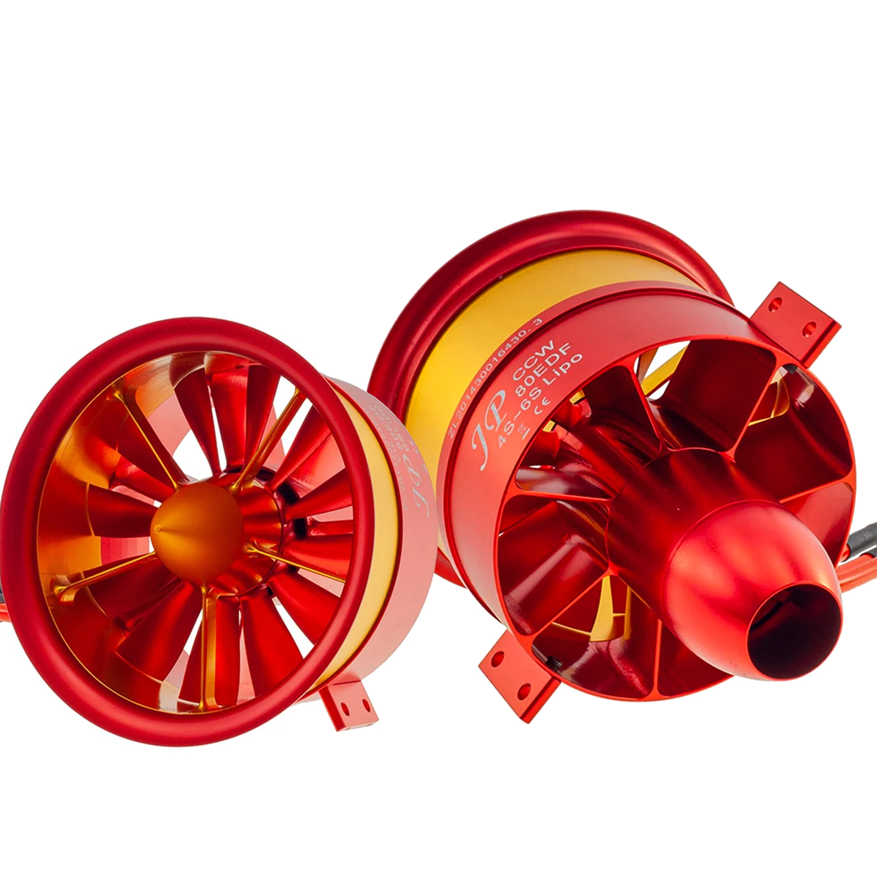 

JP Metal Ducted 80mm 70mm Fan EDF Set Parts 12 Blade 4s-6s Lipo