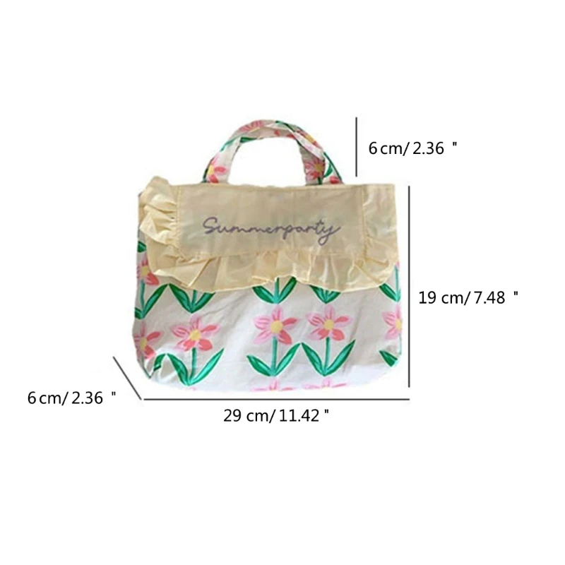 Versatile Storage Bag Convenient Mother Carry Pack Bento Canvas Bag for Diapers, Wipes, and Baby Milk Bottles