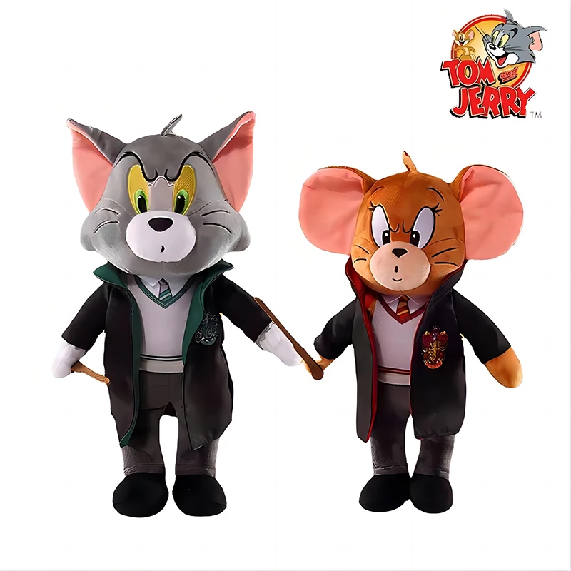 Juguete de peluche de Tom y Jerry de la serie de aniversario de Finn para niños, Cosplay de Harry Potter, animales de peluche de Anime de dibujos animados, juguetes de muñeca para niños