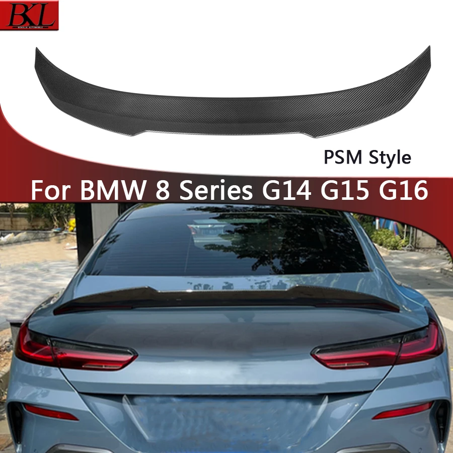 For BMW 8 Series G14 G15 G16 840i 830i 850i Dry Carbon Fiber Spoiler Rear Tail fins Duckbill Car Wing Retrofit the rear wing