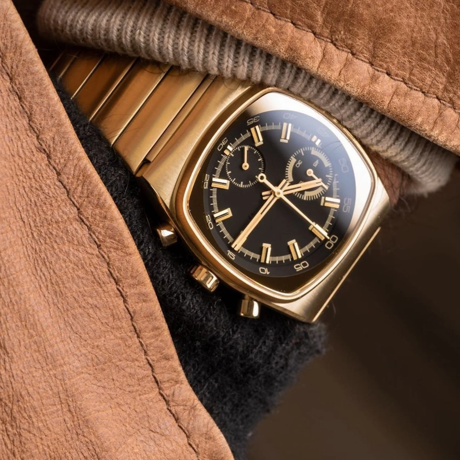 CILOA Square Black Retro Men's Watch, Sports Brand, Luxury Gift, 2026 New Fashionable High-Quality Waterproof Quartz Watch