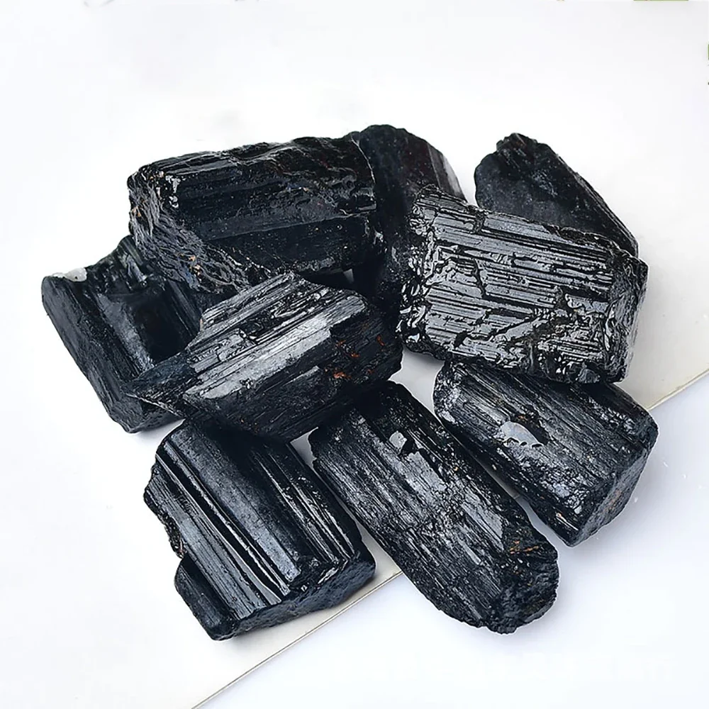 180g Natural Black Tourmaline Gravel Raw Ore Fine Crystal Mineral Specimen Healing Collection Eliminates Magnetic Gifts