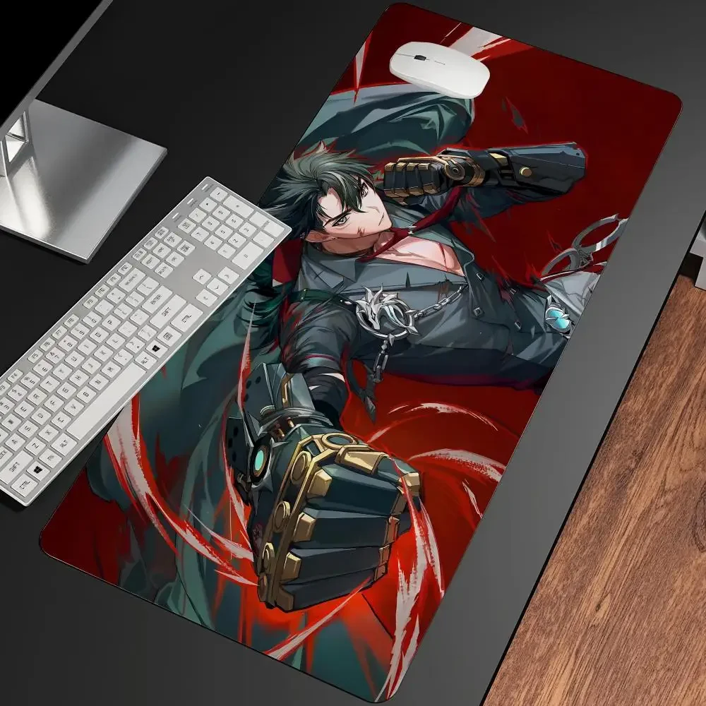 Anime Genshin Impact Wriothesley Mousepad Large Gaming Mouse Pad LockEdge Thickened Computer Keyboard Table Desk Mat