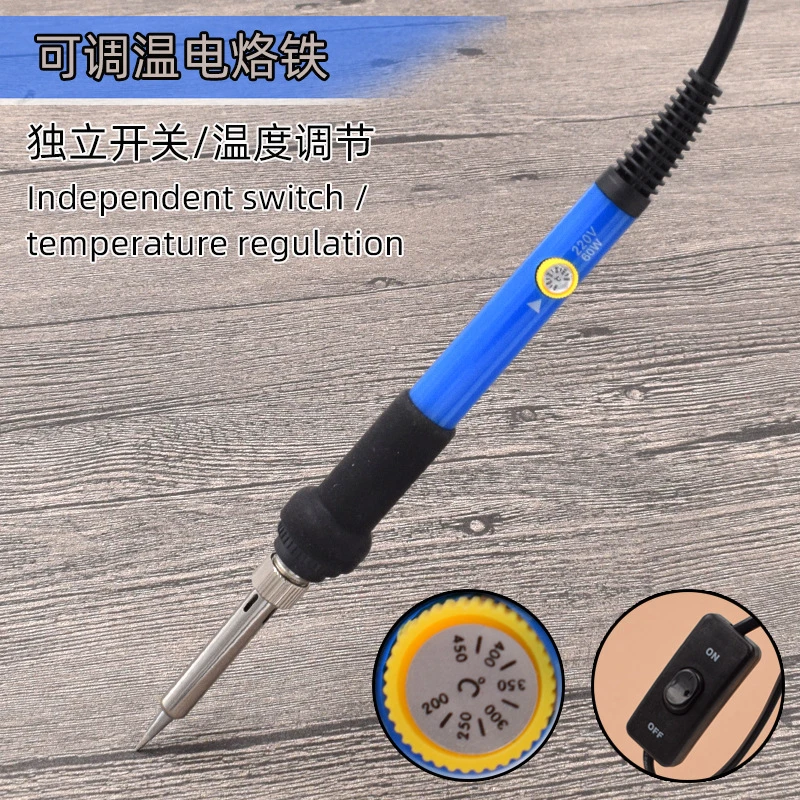 

Adjustable Temperature Electric Soldering Iron Kit Constant Temperature Welding Pen Household Industrial Maintenance Welding Rep