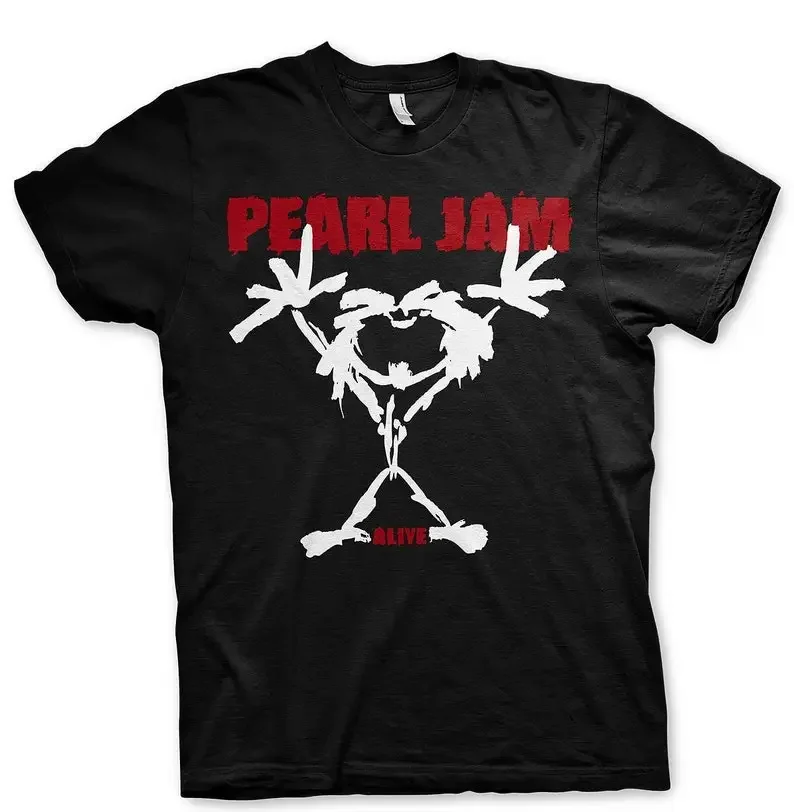 

Pearl Ten Logo Eddie Jam Vedder Rock Tee T-Shirt Mens