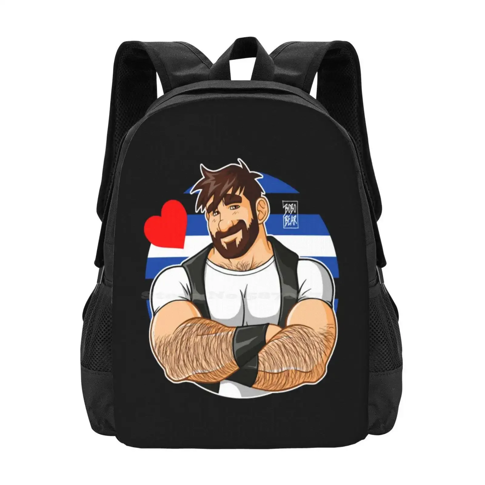 

Adam Likes Arms-Leather Pride Hot Sale Backpack Fashion Bags Bobobearart Bobo Bear Bear Weekend Otter Mens Gay Art Bear Art Gay