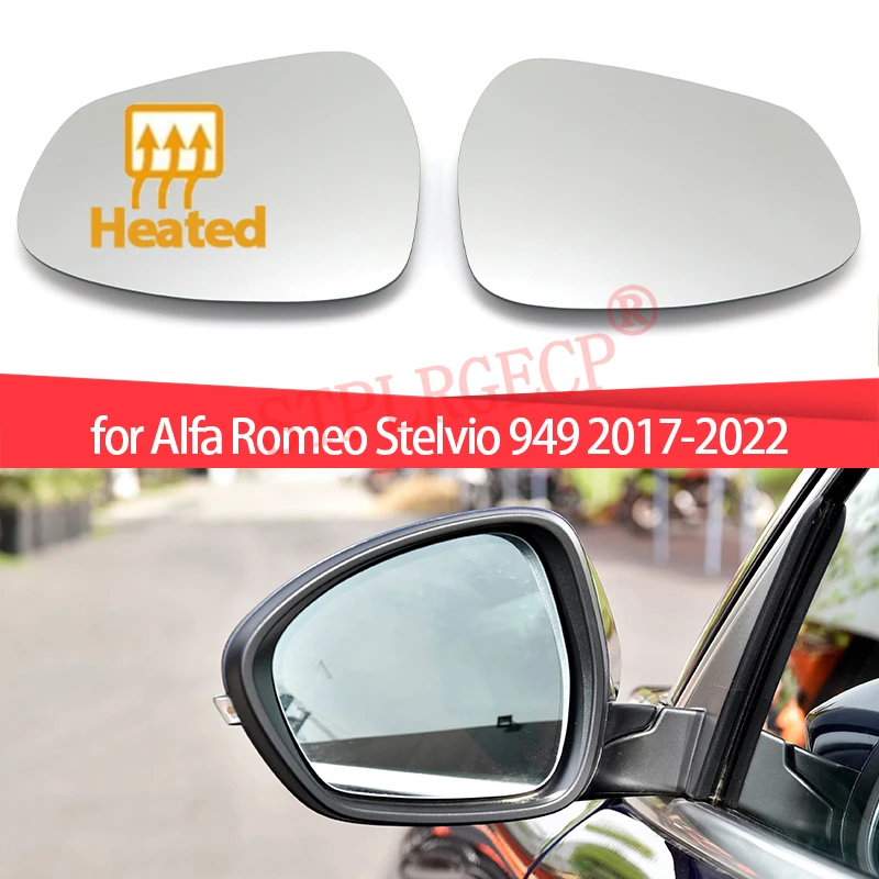 

Left or Right Door Side Wing Mirror Glass Power Heated Rear View Replacement for Alfa Romeo Stelvio 949 2017-2022
