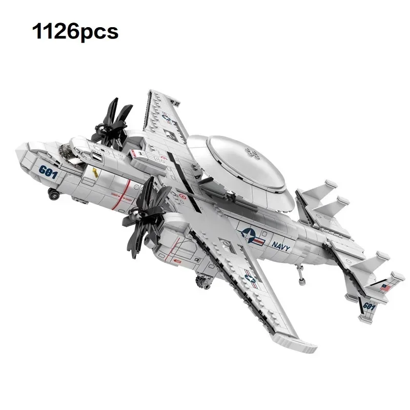 

Reobrix 33029 Building Blocks E-2 Airborne Early Warning Aircraft Eagle Eye Boys Building Blocks Toy