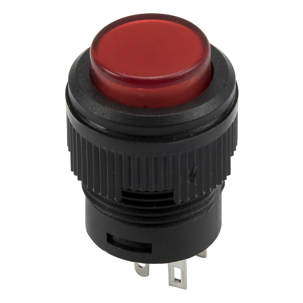 10pcs / lot R16-503BD 16mm reset (ON) - OFF round push button switch pushbutton with 3V light