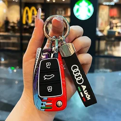 Car Raceway Key Case Cover Protective Shell For Audi C5 C6 R8 A1 A3 A4 A5 A6 A7 Q3 Q5 Q7 S6 B6 B7 B8 8P 8V 8L TT RS RS3 S3 Sline