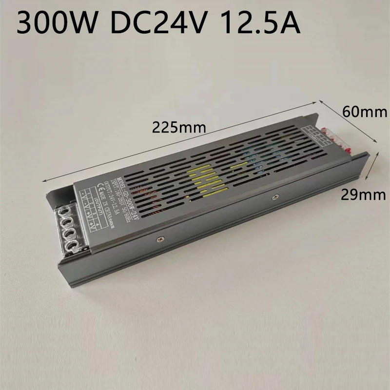 Slim AC DC Transformer 220V to 12V 24V Switching Power Supply 12V 24 V Voltage 60W 100W 200W 300W 400W Suitable for home lightin