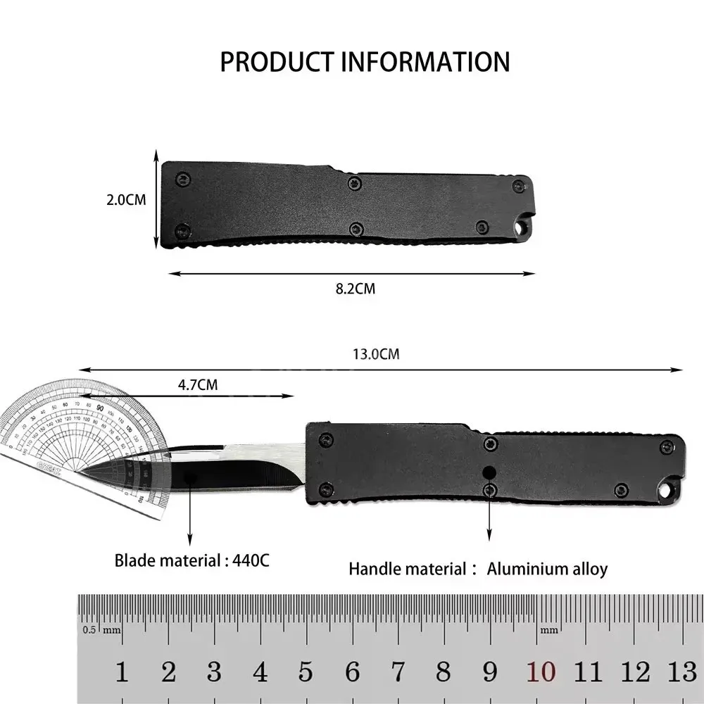 NEW Pocket Knife Outdoor Knife 440C Blade ABS / Aluminum Alloy Handle Gift EDC Camping Hiking Survival Hunting Tools