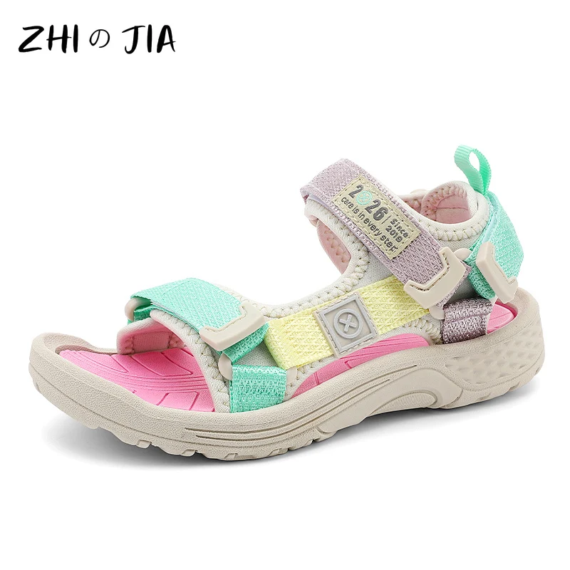 

Новые детские сандалии, летняя пляжная обувь для воды, быстросохнущая обувь для мальчиков и девочек, модные дышащие тапочки, размеры 30-38