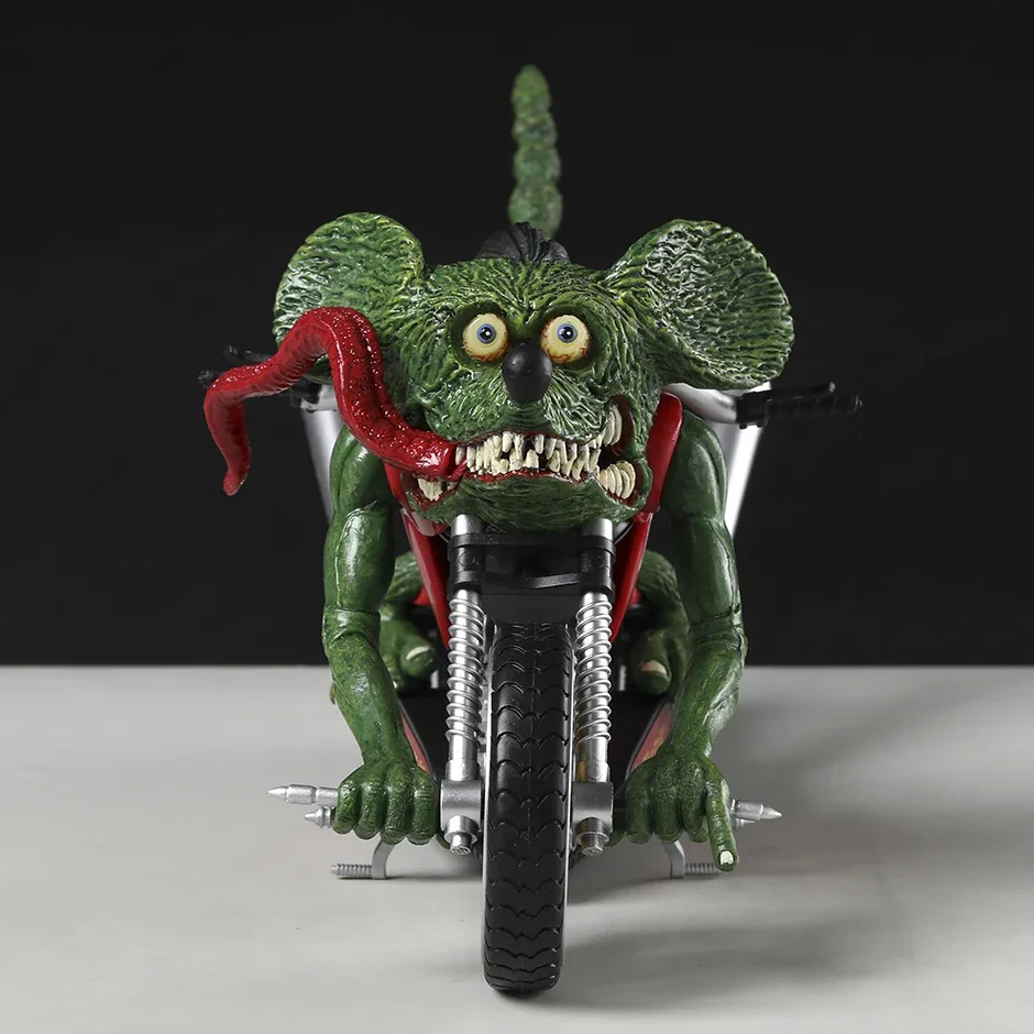 

Rat Fink Crazy Mouse Motorcycle Action Figure Model Doll Toy Collectible For Gift