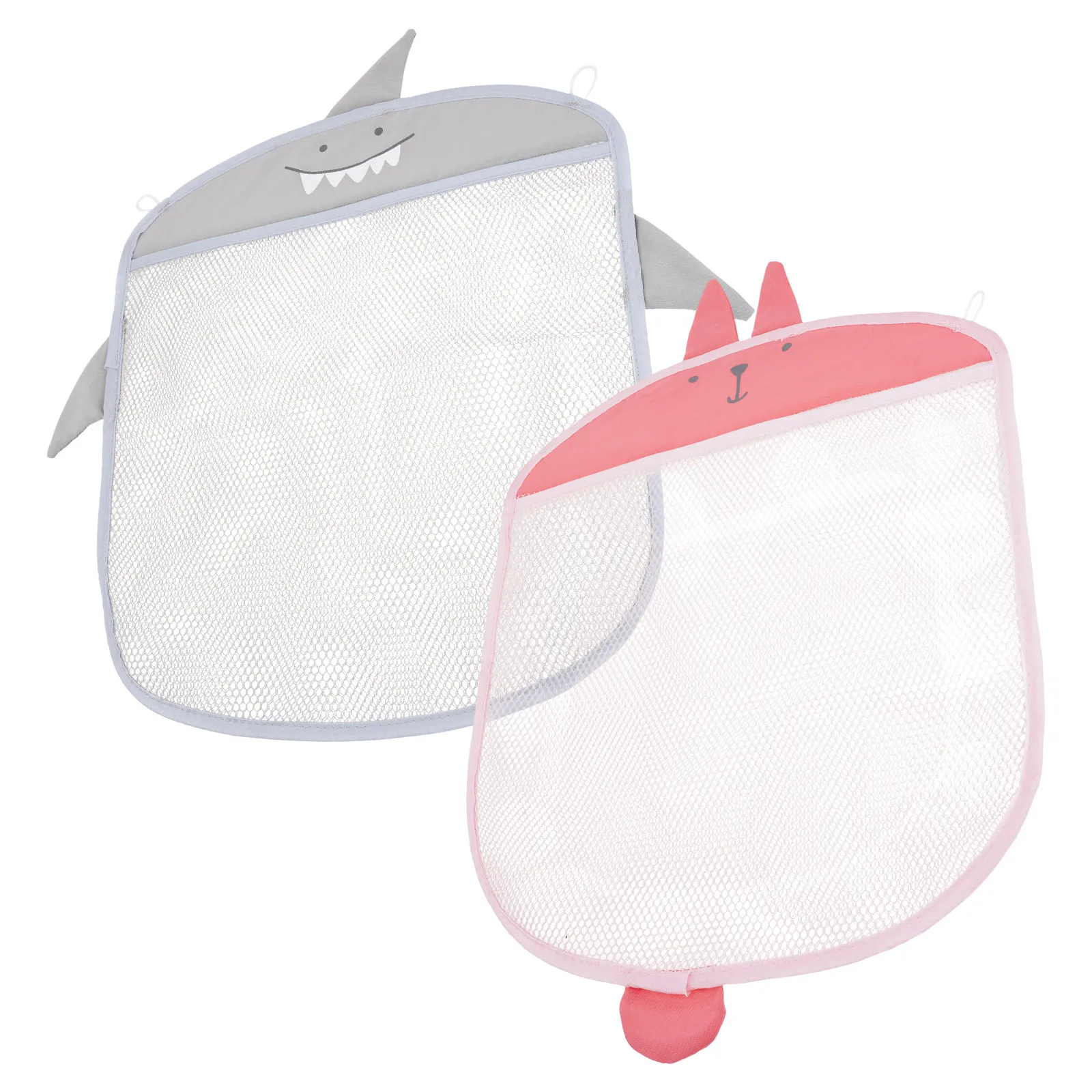 2Pcs Hanging Bath Storage Mesh Bag Large Opening Multipurpose Organizer Breathable Bathroom Storage and Draining Bag