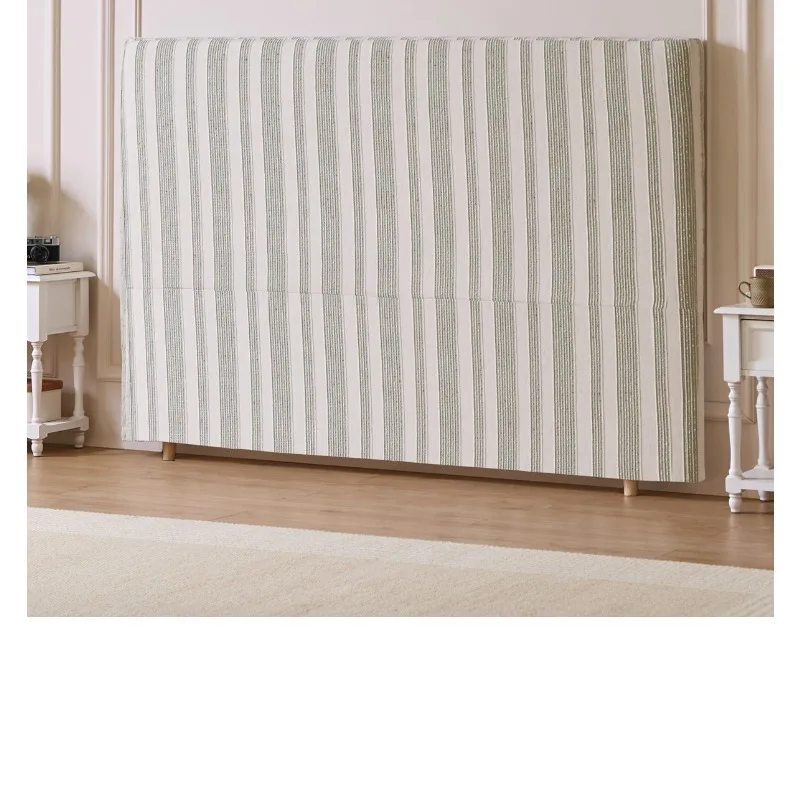 Panda sleep modern simple striped cloth bedside backrest floor integrated flush edge bed ultra-thin headboard customization