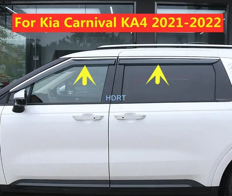 

Window Visor For Kia Carnival Sedona KA4 2020 + Car Accessories Weathershield Wind Sun Rain Guard Roof Shade Vent Spoiler Wing