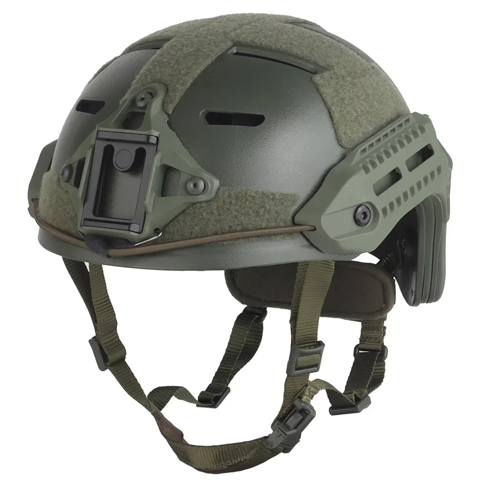 Wosport MK Helmet M-LOK Rail Adjustable Suspension Soft Padding Hook and Loop Panels for Airsoft Team Activities Mounting System