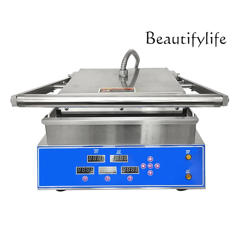 Double-sided pressing plate steak grill commercial frying steak machine iron plate equipment