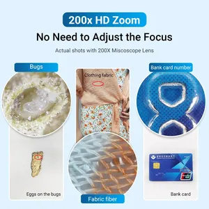 عدسة مجهر APEXEL-Pocket مع فلتر CPL ، ضوء LED ، عدسات ماكرو صغيرة لأجهزة iPhone 15 ، 13 ، 14 ، Samsung ، جميع الهواتف الذكية ، 200X أعلى 10 مبيعات للهواتف المحمولة من Motorola - No4