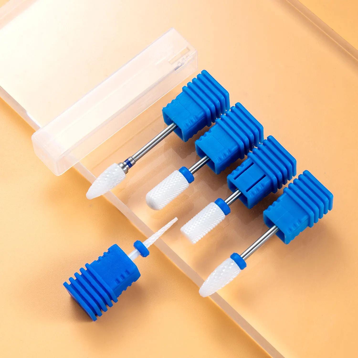 5PCS Ceramic Nail Drill Bits Electric Drill Machine Nail Milling Cutter Bits Nails Accessories Tools For Manicure Pedicure Tools