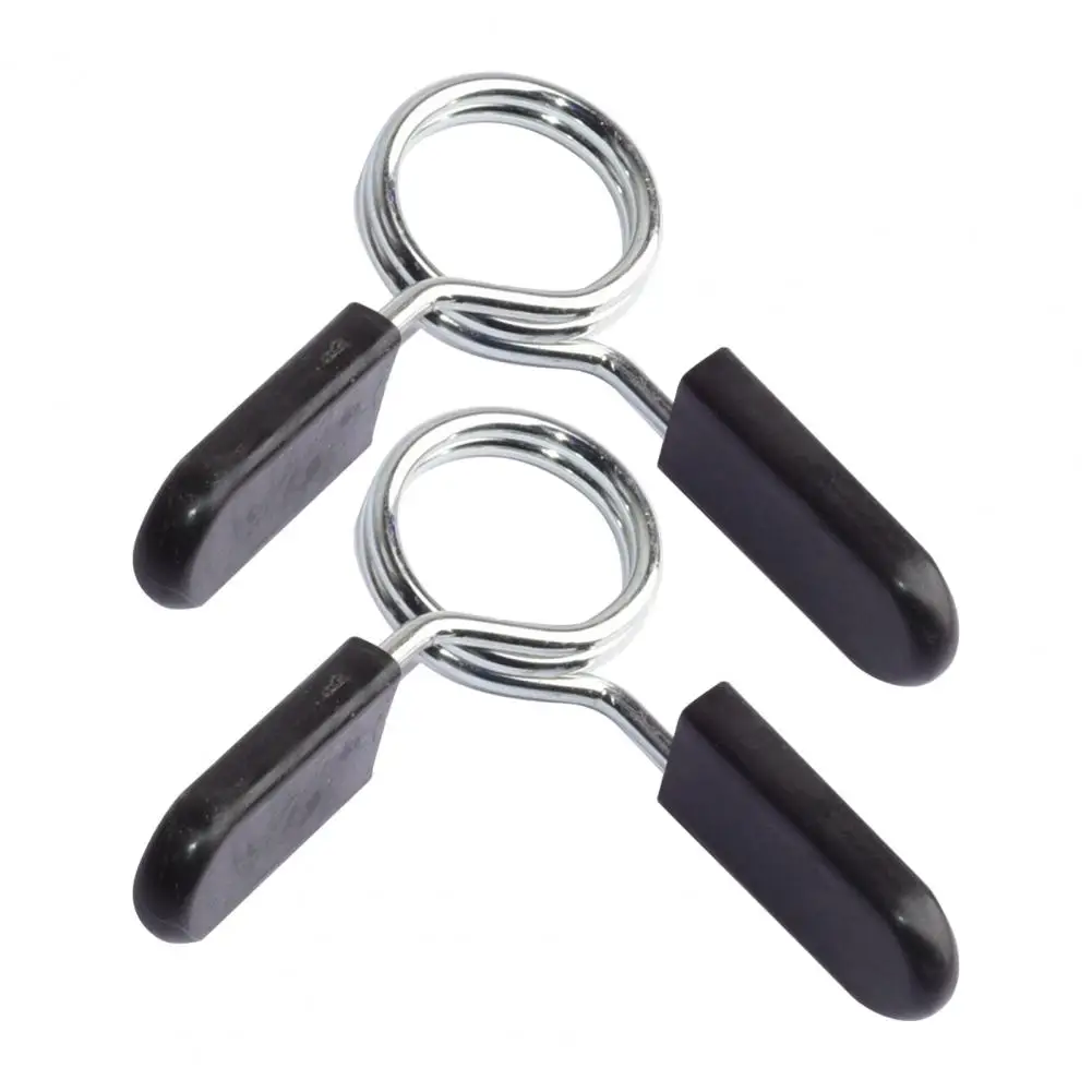 1 Pair Barbell Spring Collar One-handed Operate Workout Accessory Dumbbell Spring Clamp Weights Bar Plates Lock Collars Clips