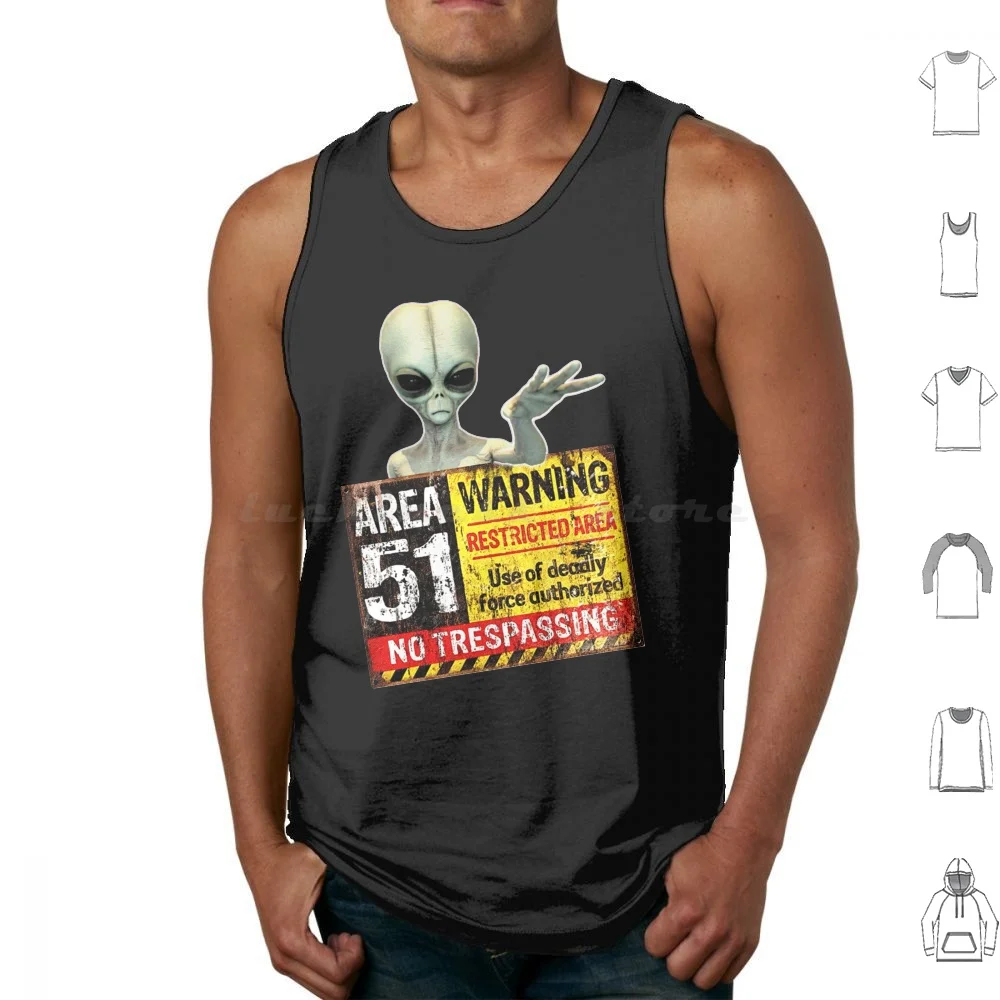 Area 51 Tank Tops Vest Sleeveless Area 51 Usa Us Air Force Usaf Roswell Ufo Flying Saucer Abduction Autopsy Greys Spaceship