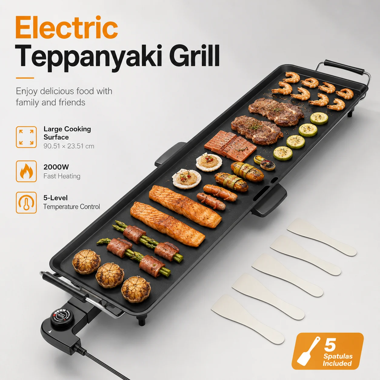 Extra Large Nonstick Electric Teppanyaki Grill