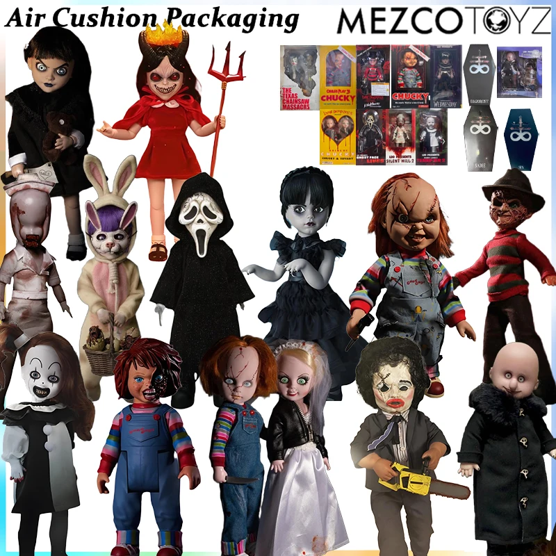 

Оригинальные фигурки MEZCOTOYZ из серии Living Dead Dolls: Алекс Син, серийный убийца, Джокер, Девушка-призрак, персонажи фильмов ужасов, коллекционные модели игрушек