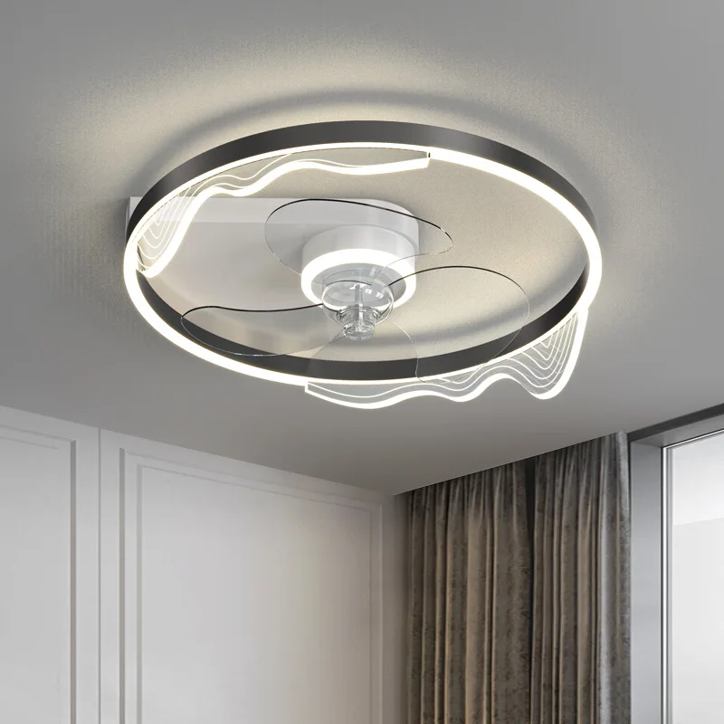 Silent LED Ceiling Fan Light Modern Nordic Bedroom Ceiling Lamp Fan Ventilator DC Motor Remote Control