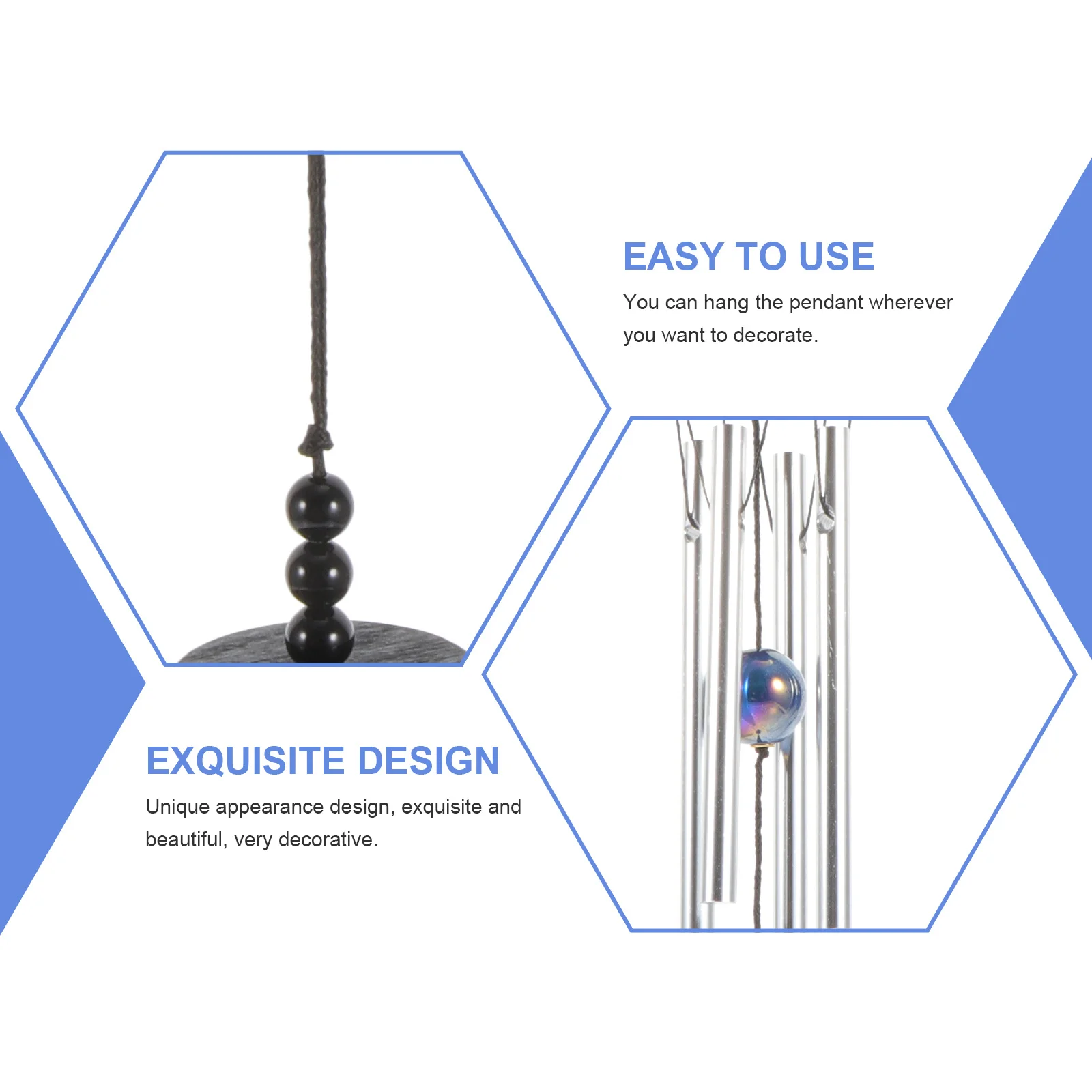 

Wind Chime Pendant Wooden Aluminum Tubes Home Garden Decor Balcony Hanging Yard Bell Pendant Living Room Indoor Outdoor