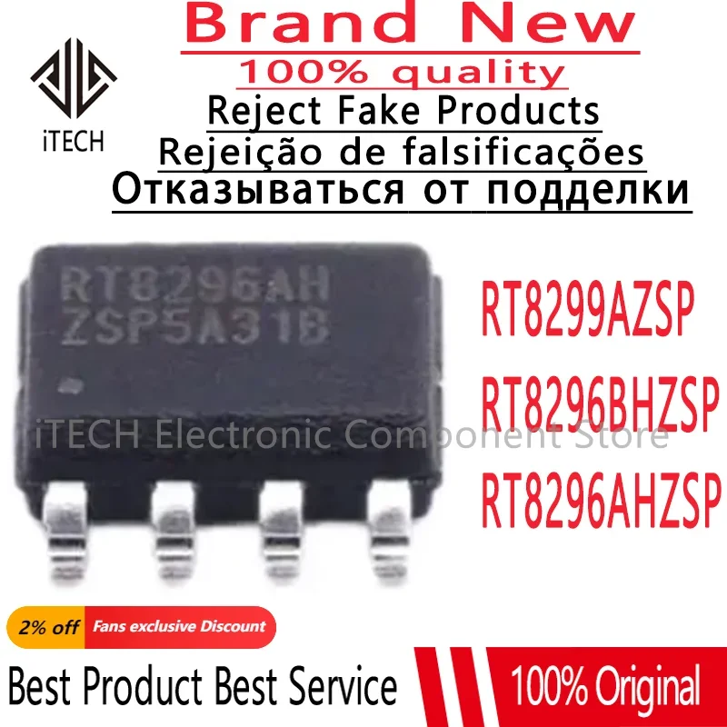 10pcs/lot Original RT8296AHZSP RT8296AH RT8296BHZSP RT8296BH RT8299AZSP RT8299A SOIC-8 SOP8 New and Genuine Chips