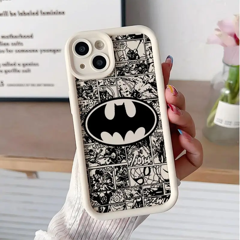 Silicone Soft TPU Phone Case for Samsung Galaxy A12 A13 A14 A22 A23 A24 A32 A33 A34 5G Fashion B-Batman Logo