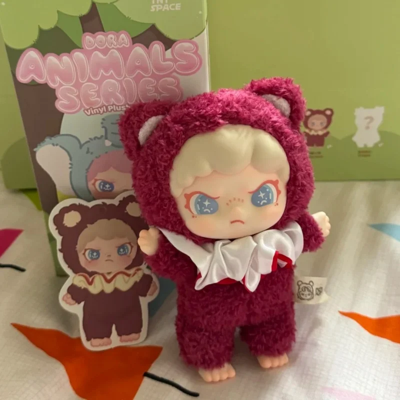 

Blind Box Dora Animals Series Vinyl Plush Doll Velvet Hand-Made Vinyl Pendant Dollsfigure Cute Art Toy Model Birthday Gift
