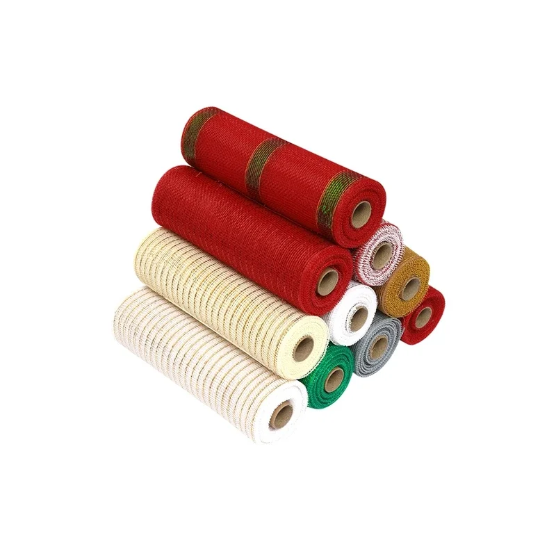 Weihnachtsbaumschmuck, Band, Netzband für Kranz, Schleife, Girlande 2025, Weihnachtsdekoration, Heimdekoration, Geschenke, Navidad, Neujahr 2026 – Detail 4